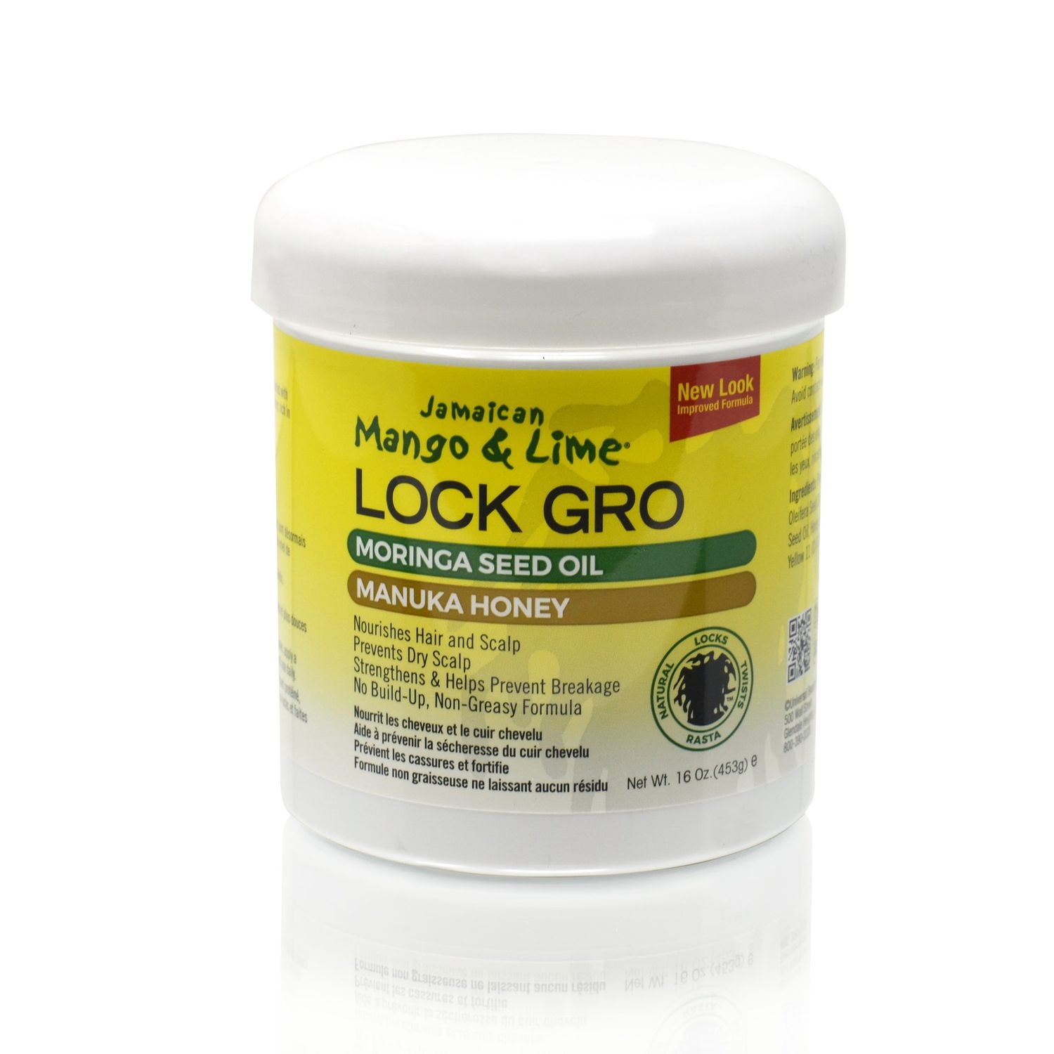 JAIMACAN MANGO &amp; LIME LOCK GRO MORINGA SEED OIL AND MANUKA HONEY  453g