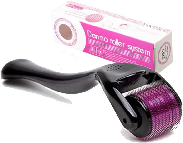 Derma Roller -Titanium 540 Needles with storage case |Micro needling| Derma Skin Roller |Micro needle roller for Skin Rejuvenation Anti Ageing Hair regeneration