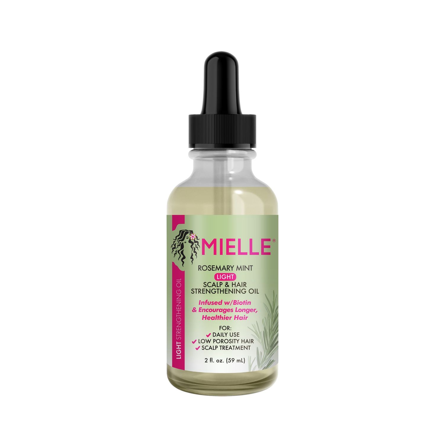 MIELLE ORGANICS ROSE MINT LIGHT SCALP &amp; HAIR STRENGTHENING OIL 2oz