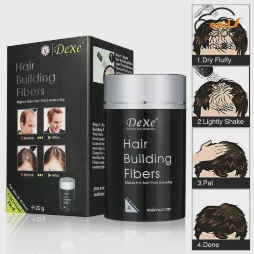 DEXE BLACK QUALITY HAIR LOSS THICKENING BALDNESS HAIR BUILDING FIBRES