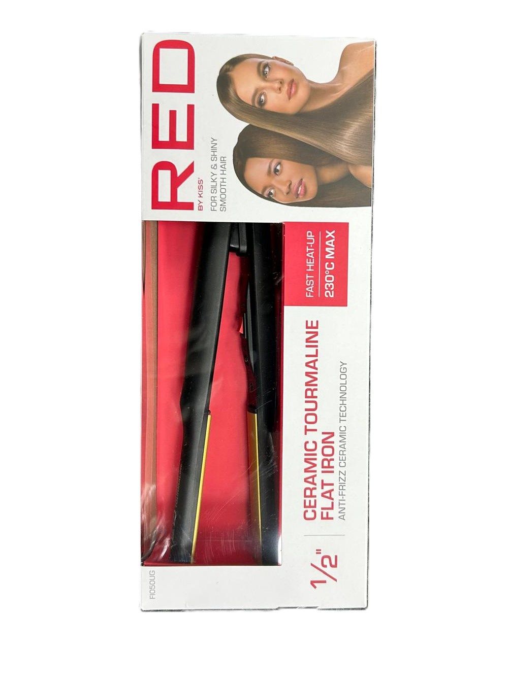 RED FLAT IRON 1/2&quot; CERAMIC TOURMALINE UK