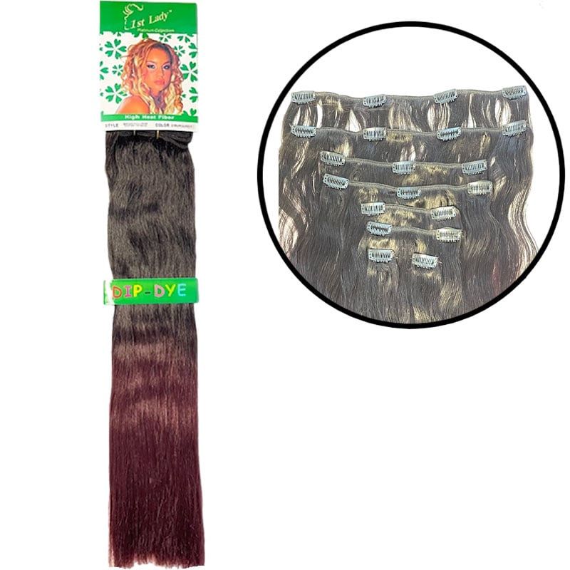 1ST LADY BIOTEX FULL HEAD CLIP ON 18&quot; (8 PCS)