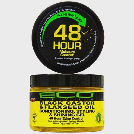 Eco Style Black Castor &amp; Flaxseed Oil Conditioning , Styling &amp; Shining Gel
