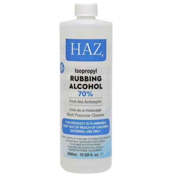 HAZ Isopropyl Rubbing Alcohol Antiseptic And Multi Purpose Cleaner 70%