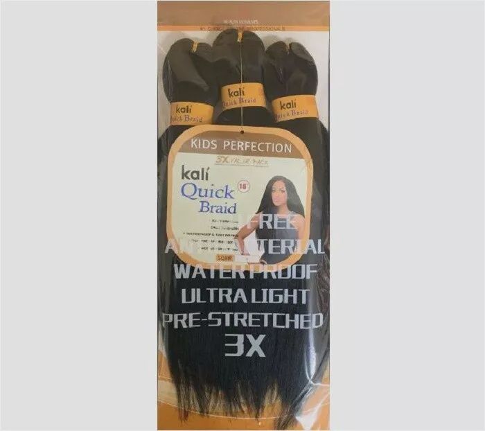 iKALI QUICK BRAID KID PERFECTION 3X VALUE PACK PRE STRECHED, Length: 16 INCHES, Colour: 1