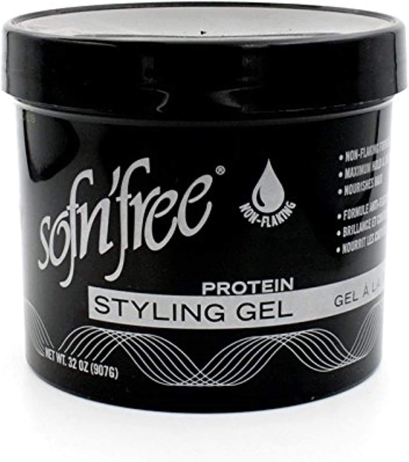 SOF N FREE PROTEIN STYLING GEL BLACK 907G