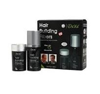 Dexe Hair Building Fibers Set (Hair Building Fibers 22g + Hair Locking Spray 100ml) - black