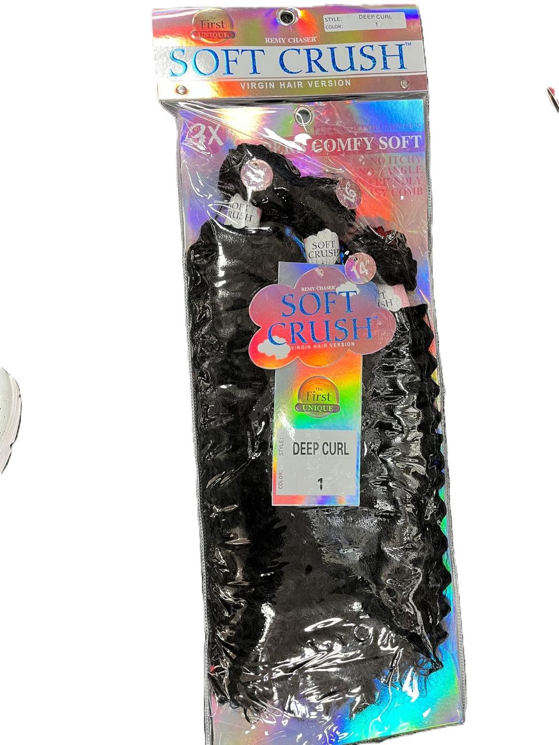 SMART SOFT CRUSH DEEP CURL WEAVE, Colour: 1, Length: 14&quot;X16&quot;X18&quot;