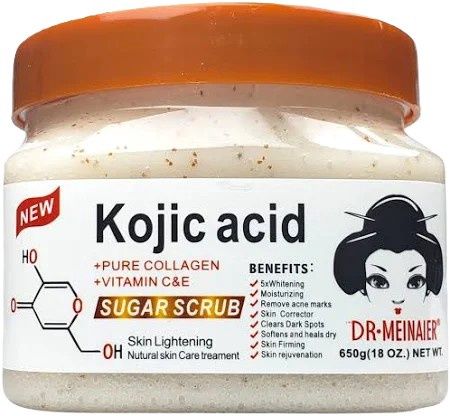 Dr. Meinaier Face &amp; Body Sugar Scrub 650g/18oz, Flavour: KOJIC  ACID