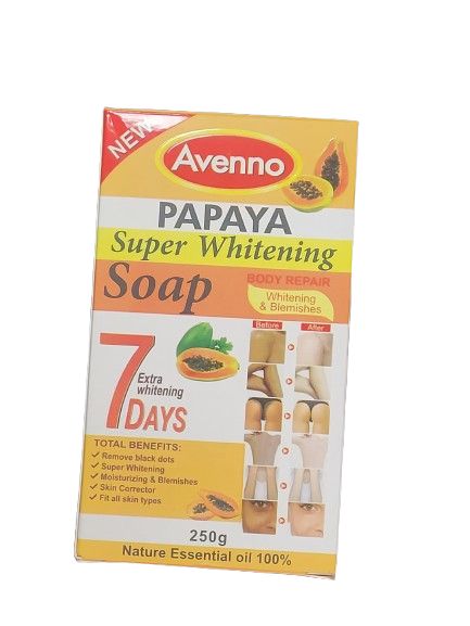 AVENNO PAPAYA SUPER WHITENING SOAP 250g