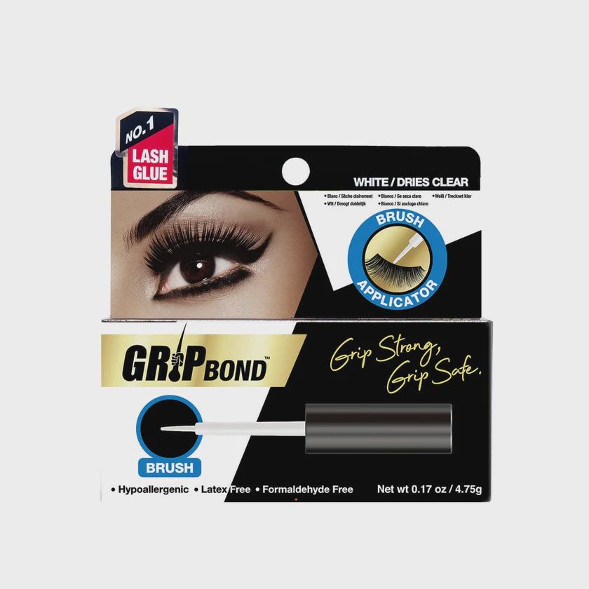 GRIP BOND LATEX-FREE LASH ADHESIVE  4.75g, TYPE: GRIP BOND LATEX-FREE LASH ADHESIVE WHITE/ DRIES CLEAR  4.75g