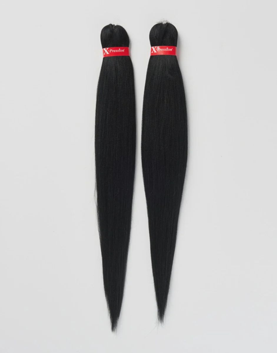 X-Pression Ultra Braid Pre-Stretched X6 – Lightweight, Tangle-Free Braiding Hair for Perfect Protective StylesX, Colour: 1B