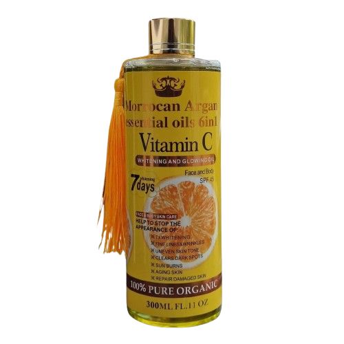 MORROCAN ARGAN ESSENTIAL OIL 6 IN 1 VITAMIN C WHITENING AND GLOWING OIL FACE AND BODY SPF 45