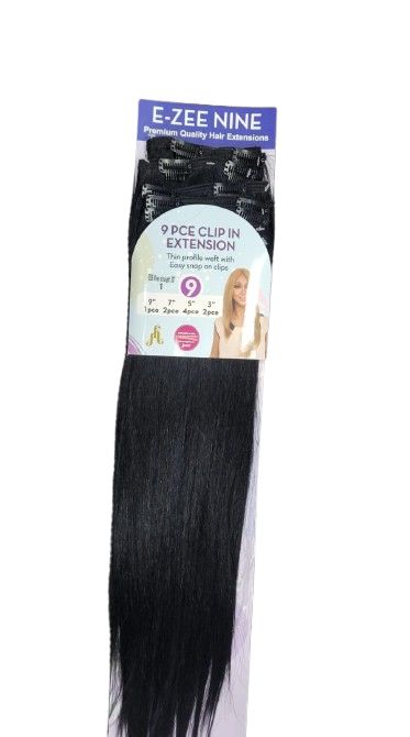 JAZZY E-ZEE NINE 9 PCE CLIP IN EXTENSION  SYNTHETICS 20&quot;, Colour: 1