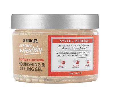 Dr. Miracle’s | Strong + Healthy Biotin &amp; Aloe Vera Nourishing Styling Gel 340g