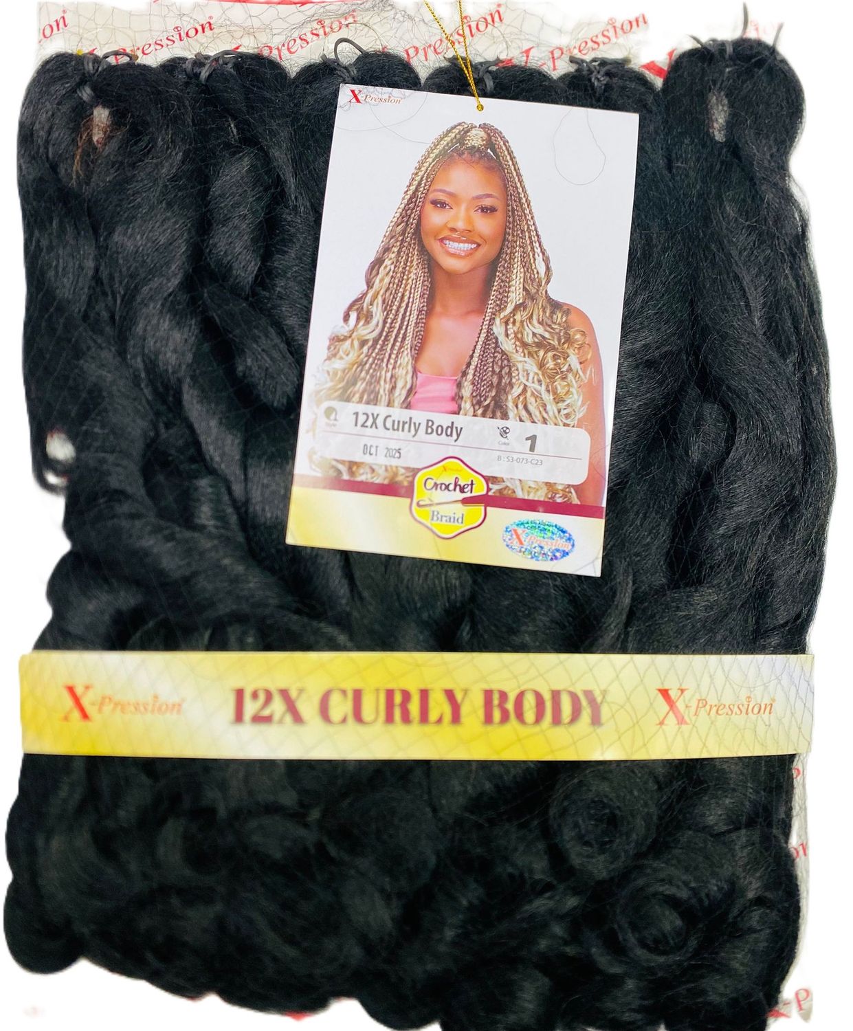 X-PRESSION 12X CURLY BODY FRENCH CURL, Colour: 1
