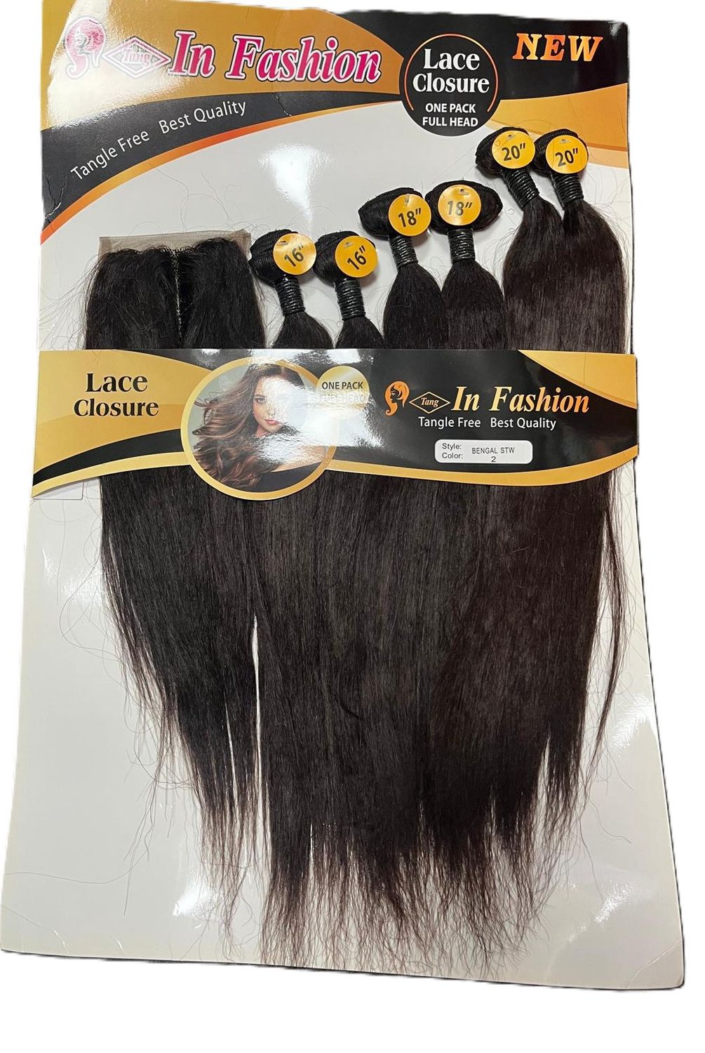 IN FASHION BENGAI SRAIGHT WEAVE ONE PACK FULL HEAD WITH CLOSURE