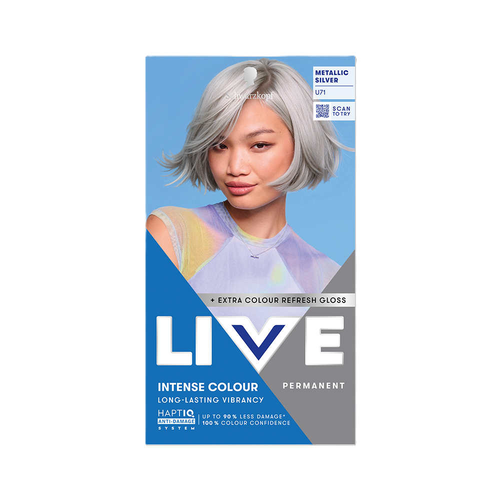 LIVE PERMANENT HAIR COLOUR, Colour: METALIC SILVER