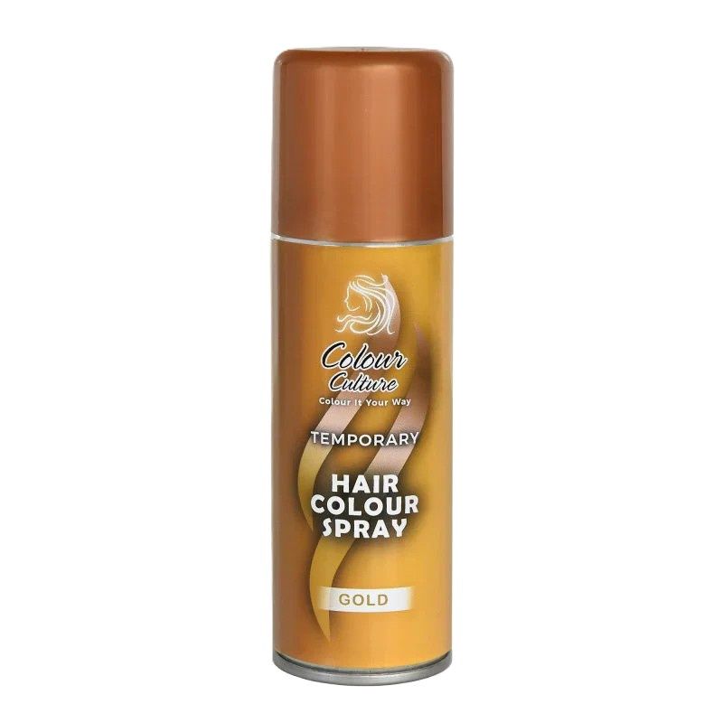 Colour culture temporary  hair colour spray 125ml, Colour: gold
