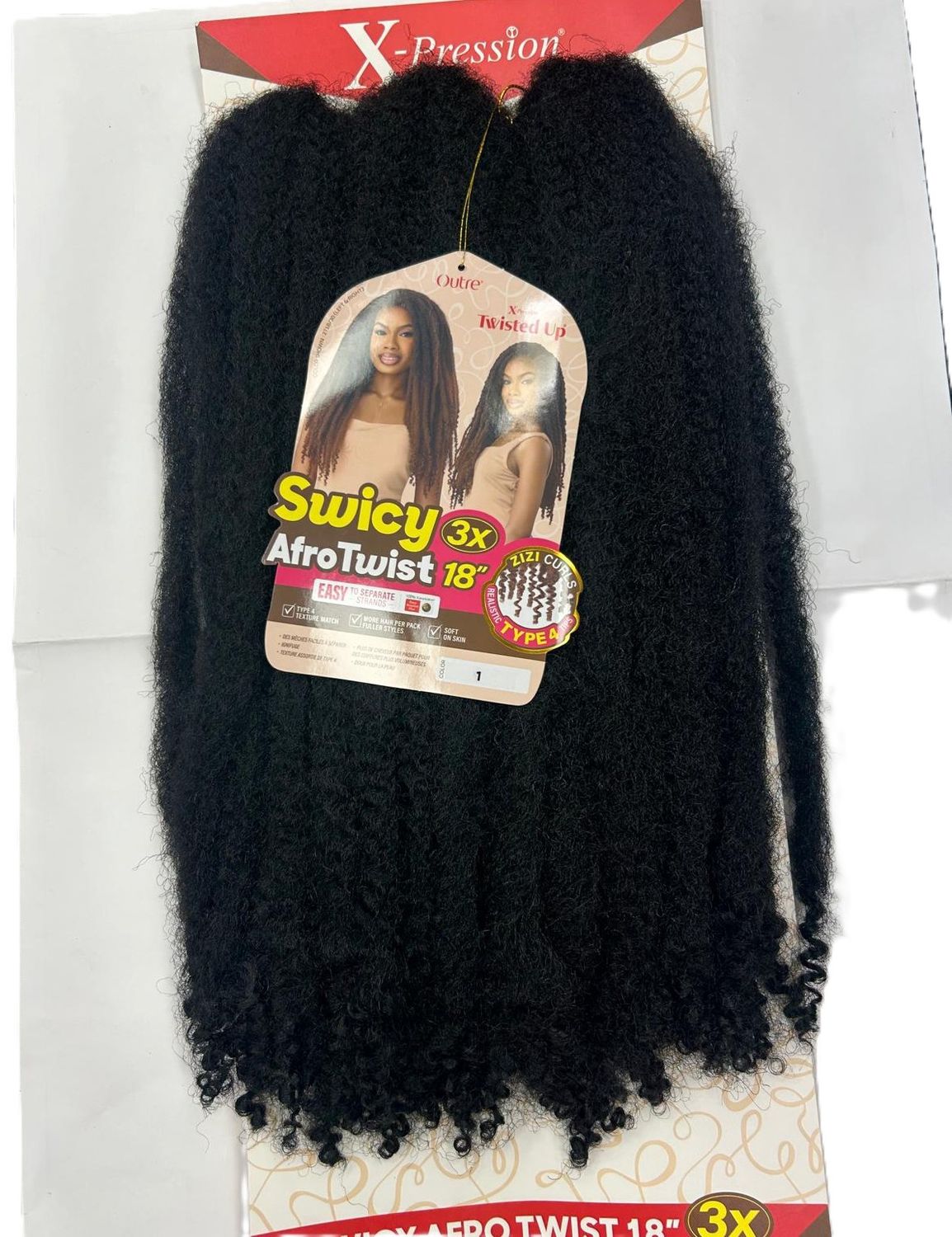 OUTRE X-PRESSION TWISTED UP SWICY AFRO TWIST, Colour: 1