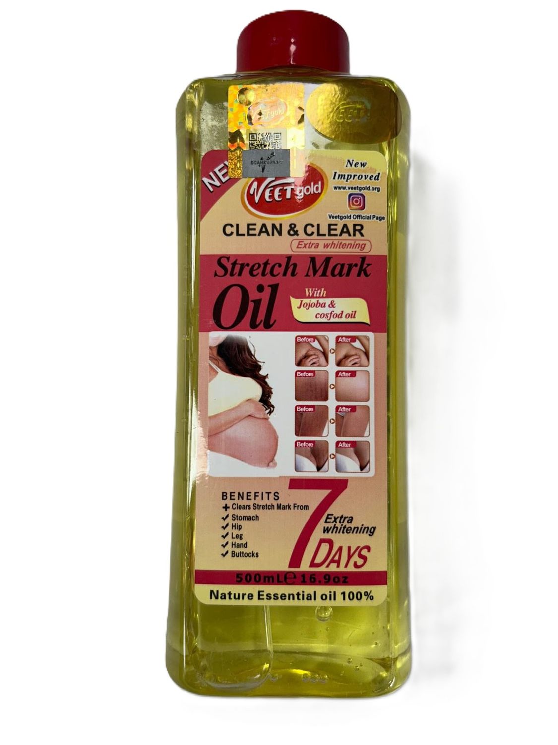 VeetGold Clean &amp; Clear Stretch Mark Correcting Oil