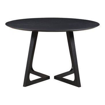 48" Black Solid Ash Dining Table
