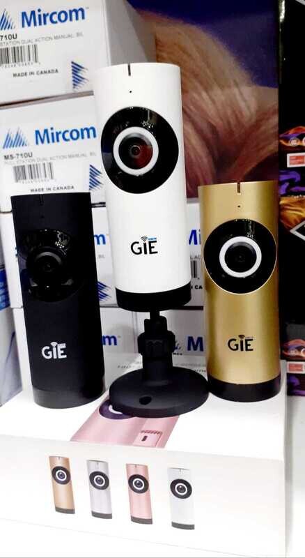 CAMARA WIFI | TUBO COLOR BLANCO, NEGRO Y ORO | 180° | GIE | CAMARA WIFI | TUBO COLOR BLANCO, NEGRO Y ORO | 180° | GIE |