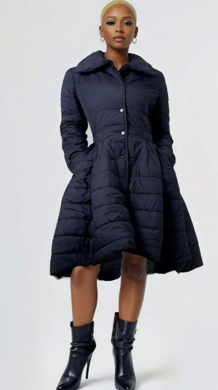 Camouflage Peplum Coat