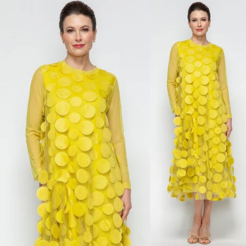 Neon Yellow Lime dress made in the USA