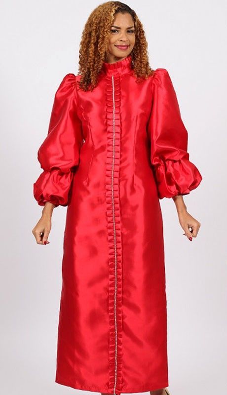 Red robe dress with rhinestones