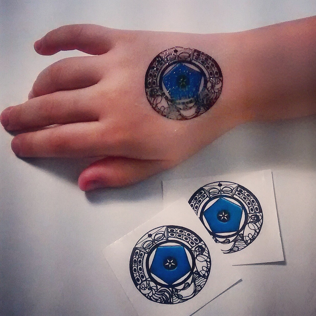 The Blue Bead Temporary Tattoo