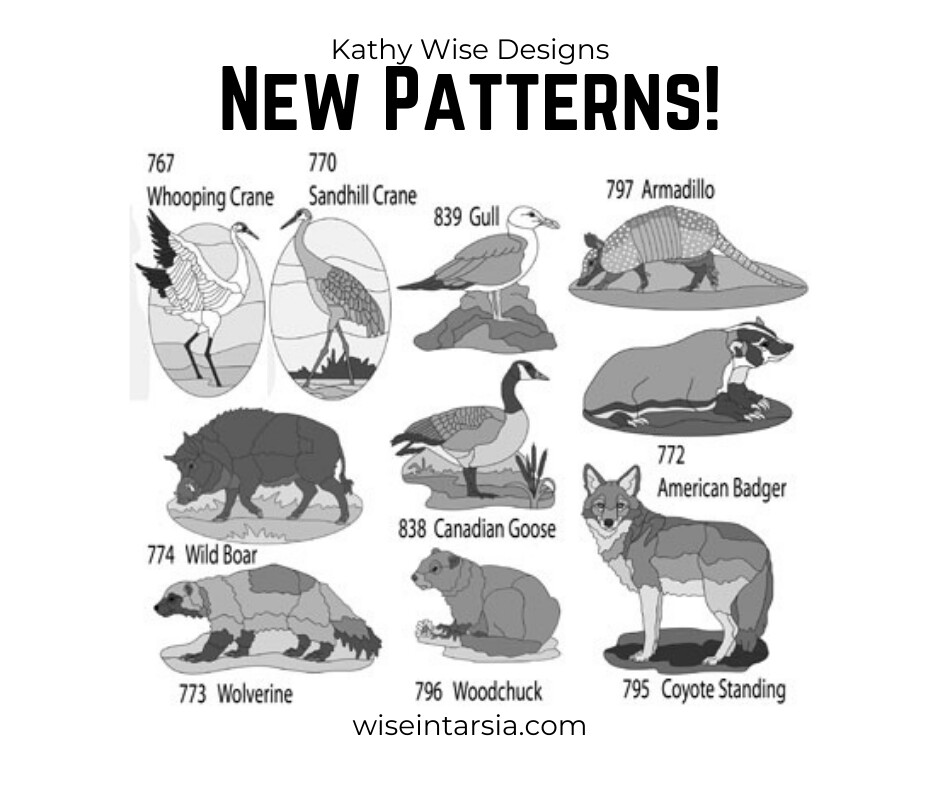 New wildlife collection of 10 intarsia patterns