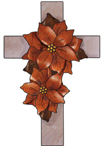 Poinsettia Cross