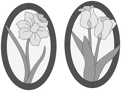 Daffodil &amp; Tulip Oval