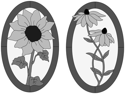 Sunflower &amp; Blackeyed Susan Oval
