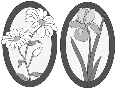 Daisy &amp; Iris Oval