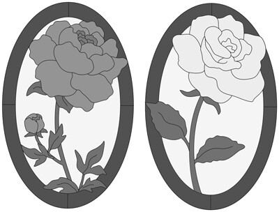 Rose &amp; Peony Oval