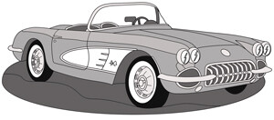 1958 Corvette car