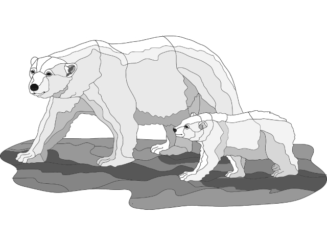 Polar Bear and Cub