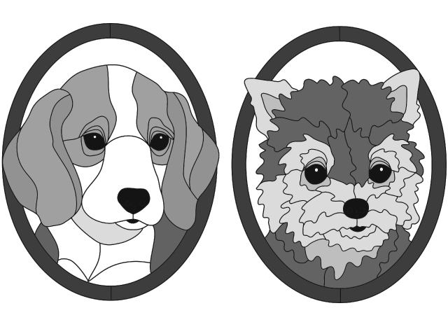 Beagle &amp; Yorkie Puppy Heads
