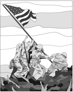 Iwo Jima Flag Raising OVERSIZE