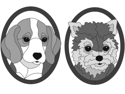 Beagle &amp; Yorkie Puppy Heads