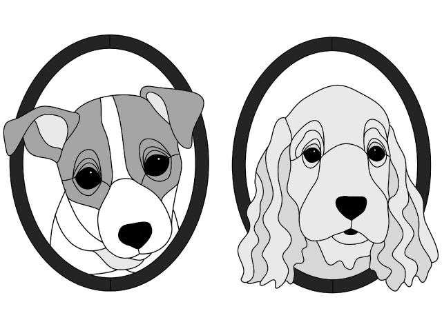 Jack Russell &amp; Cocker Spaniel Puppy Heads