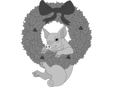 Pig Wreath