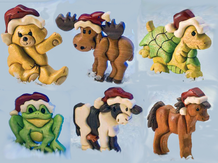 Santa Animal Ornament Download
