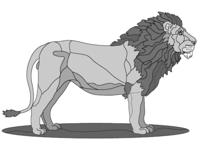 Lion Standing Oversized