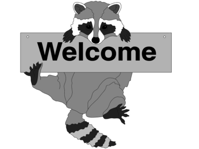 Raccoon Sign Swinger