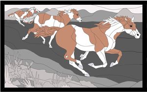 Wild Horses 36     36 x 22