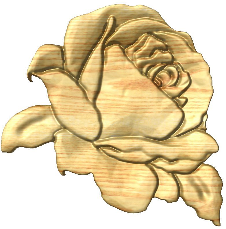 .STL Style A Raised Large Rose