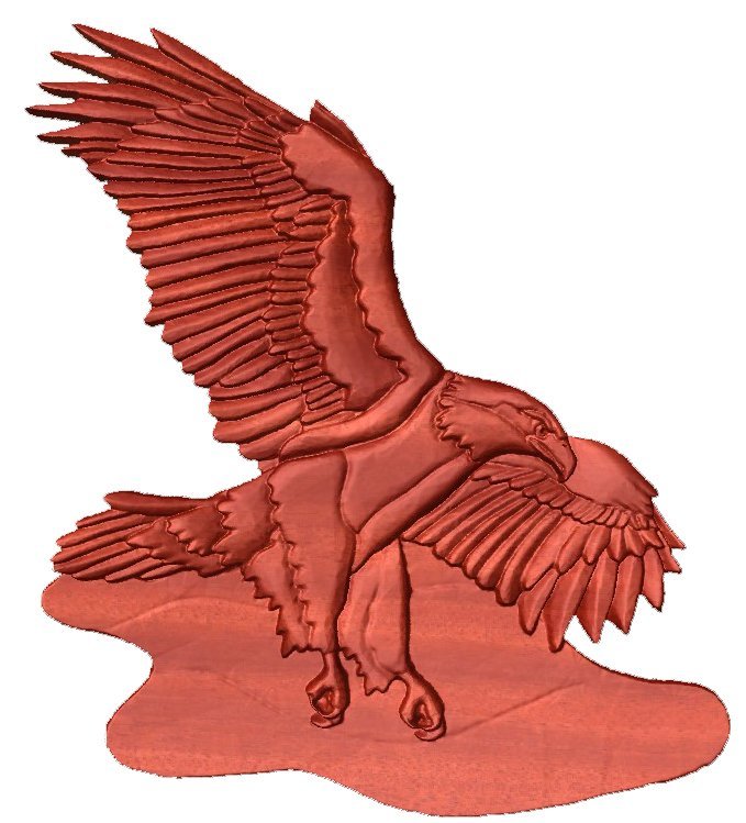.STL Style A Raised Eagle